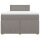 vidaXL Boxspringbett mit Matratze Taupe 120x190 cm Stoff