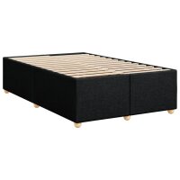 vidaXL Boxspringbett mit Matratze Schwarz 120x200 cm Stoff