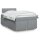 vidaXL Boxspringbett mit Matratze Hellgrau 120x200 cm Stoff