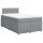 vidaXL Boxspringbett mit Matratze Hellgrau 120x200 cm Stoff