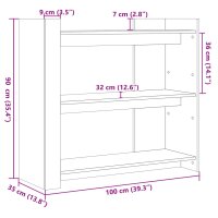 vidaXL Konsolentisch Grau Sonoma 100x35x90 cm Holzwerkstoff