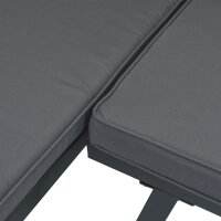 vidaXL 4-tlg. Garten-Sofagarnitur mit Kissen Schwarz Aluminium