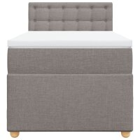 vidaXL Boxspringbett mit Matratze Taupe 80x200 cm Stoff