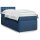 vidaXL Boxspringbett mit Matratze Blau 80x200 cm Stoff