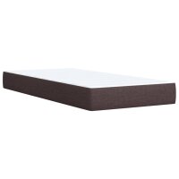 vidaXL Boxspringbett mit Matratze Dunkelbraun 90x190 cm Stoff