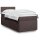 vidaXL Boxspringbett mit Matratze Dunkelbraun 90x190 cm Stoff