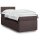 vidaXL Boxspringbett mit Matratze Dunkelbraun 90x190 cm Stoff