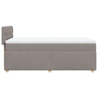 vidaXL Boxspringbett mit Matratze Taupe 90x190 cm Stoff