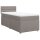 vidaXL Boxspringbett mit Matratze Taupe 90x190 cm Stoff