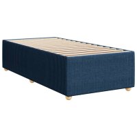 vidaXL Boxspringbett mit Matratze Blau 90x190 cm Stoff