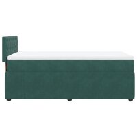 vidaXL Boxspringbett mit Matratze Dunkelgr&uuml;n 80x200 cm Samt