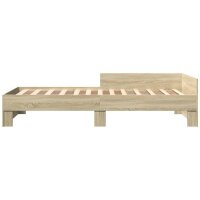 vidaXL Bettgestell Sonoma-Eiche 90x190 cm Holzwerkstoff