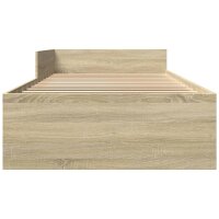 vidaXL Bettgestell Sonoma-Eiche 90x190 cm Holzwerkstoff