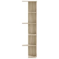 vidaXL Wand-Eckregal Sonoma-Eiche 36,5x36,5x140 cm Holzwerkstoff