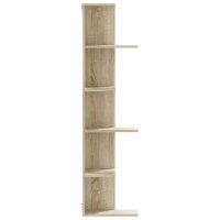 vidaXL Wand-Eckregal Sonoma-Eiche 36,5x36,5x140 cm Holzwerkstoff