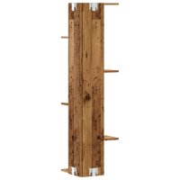 vidaXL Wand-Eckregal Altholz-Optik 36,5x36,5x140 cm Holzwerkstoff