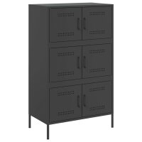 vidaXL Highboard Schwarz 68x39x113 cm Stahl