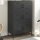 vidaXL Highboard Schwarz 68x39x113 cm Stahl