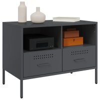 vidaXL TV-Schrank Anthrazit 68x39x50,5 cm Kaltgewalzter Stahl