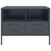 vidaXL TV-Schrank Anthrazit 68x39x50,5 cm Kaltgewalzter Stahl