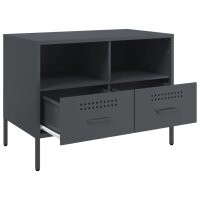 vidaXL TV-Schrank Anthrazit 68x39x50,5 cm Kaltgewalzter Stahl