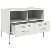 vidaXL TV-Schrank Wei&szlig; 68x39x50,5 cm Kaltgewalzter Stahl