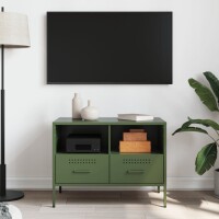 vidaXL TV-Schrank Olivgr&uuml;n 68x39x50,5 cm Kaltgewalzter Stahl