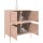 vidaXL Sideboard Rosa 68x39x79 cm Stahl