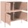 vidaXL Sideboard Rosa 68x39x79 cm Stahl