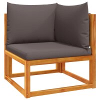 vidaXL Garten-Ecksofa mit Kissen Massivholz Akazie