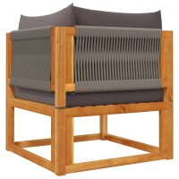 vidaXL Garten-Ecksofa mit Kissen Massivholz Akazie