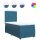 vidaXL Boxspringbett mit Matratze Blau 100x200 cm Samt