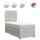 vidaXL Boxspringbett mit Matratze Hellgrau 100x200 cm Samt