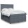 vidaXL Boxspringbett mit Matratze Dunkelgrau 140x200 cm Samt