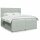 vidaXL Boxspringbett mit Matratze Hellgrau 200x200 cm Samt