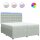 vidaXL Boxspringbett mit Matratze Hellgrau 200x200 cm Samt