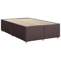 vidaXL Boxspringbett mit Matratze Dunkelbraun 120x200 cm Stoff