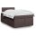 vidaXL Boxspringbett mit Matratze Dunkelbraun 120x200 cm Stoff