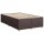 vidaXL Boxspringbett mit Matratze Dunkelbraun 120x200 cm Stoff