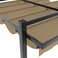 vidaXL Gartenpavillon mit Ausziehbarem Dach Taupe 3x3 m Aluminium