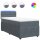 vidaXL Boxspringbett mit Matratze Dunkelgrau 90x200 cm Samt