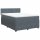 vidaXL Boxspringbett mit Matratze Dunkelgrau 140x190 cm Samt