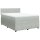 vidaXL Boxspringbett mit Matratze Hellgrau 140x190 cm Samt