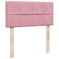 vidaXL Boxspringbett mit Matratze Rosa 80x200 cm Samt