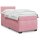 vidaXL Boxspringbett mit Matratze Rosa 80x200 cm Samt