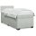 vidaXL Boxspringbett mit Matratze Hellgrau 100x200 cm Samt