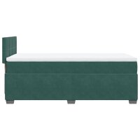 vidaXL Boxspringbett mit Matratze Dunkelgr&uuml;n 80x200 cm Samt