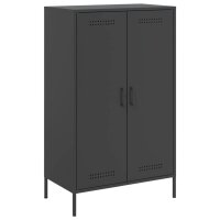 vidaXL Highboard Schwarz 68x39x113 cm Stahl