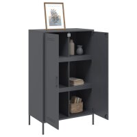 vidaXL Highboard Anthrazit 68x39x113 cm Stahl