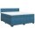 vidaXL Boxspringbett mit Matratze Blau 200x200 cm Samt